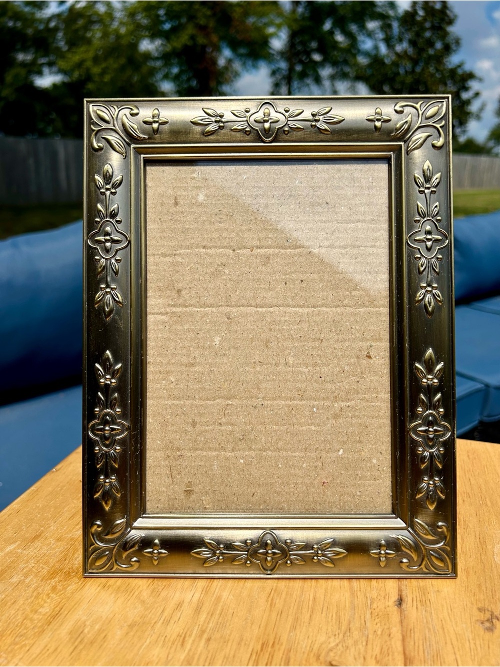 Connoisseur Antique Gold Quatrefoil Floral Photo Frame Art Deco 5x7